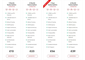 UK IPTV STREAM PRICING